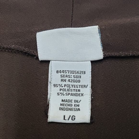 Jaclyn Smith Vintage Brown Knit Top L Faux Layered Careerwear Stretch Speckle - Picture 5 of 11